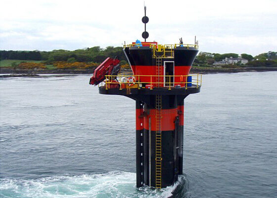 Image of the world's first commercial tidal energy turbine.